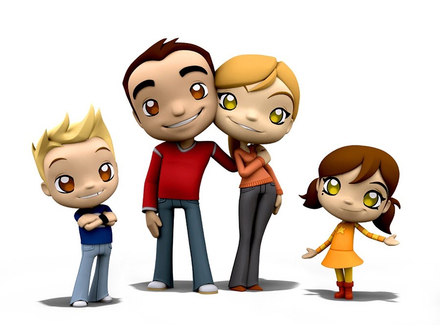 Hình ảnh gia đình hoạt hình